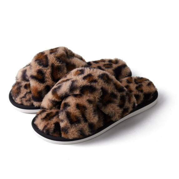Sole Happy's COMFY TOES - Women's Slipper- Leopard - Size 5/6