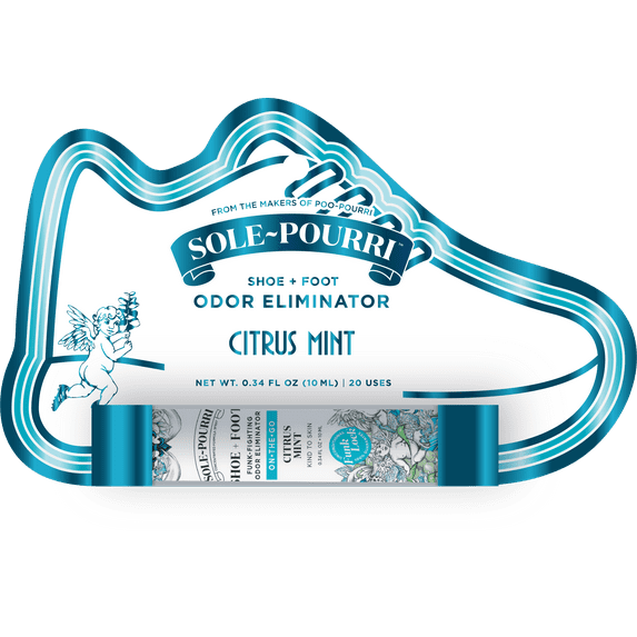 Sole Pourri Spray Foot Odor Eliminator Citrus Mint Shoe + Foot, 10ml