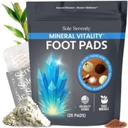 Sole Serenity Mineral Vitality Deep Cleansing Foot Pads with Trace Minerals, Zeolite, Magnesium, Silica, Diatomaceous Earth, Sea Salt, Zinc20 Pads