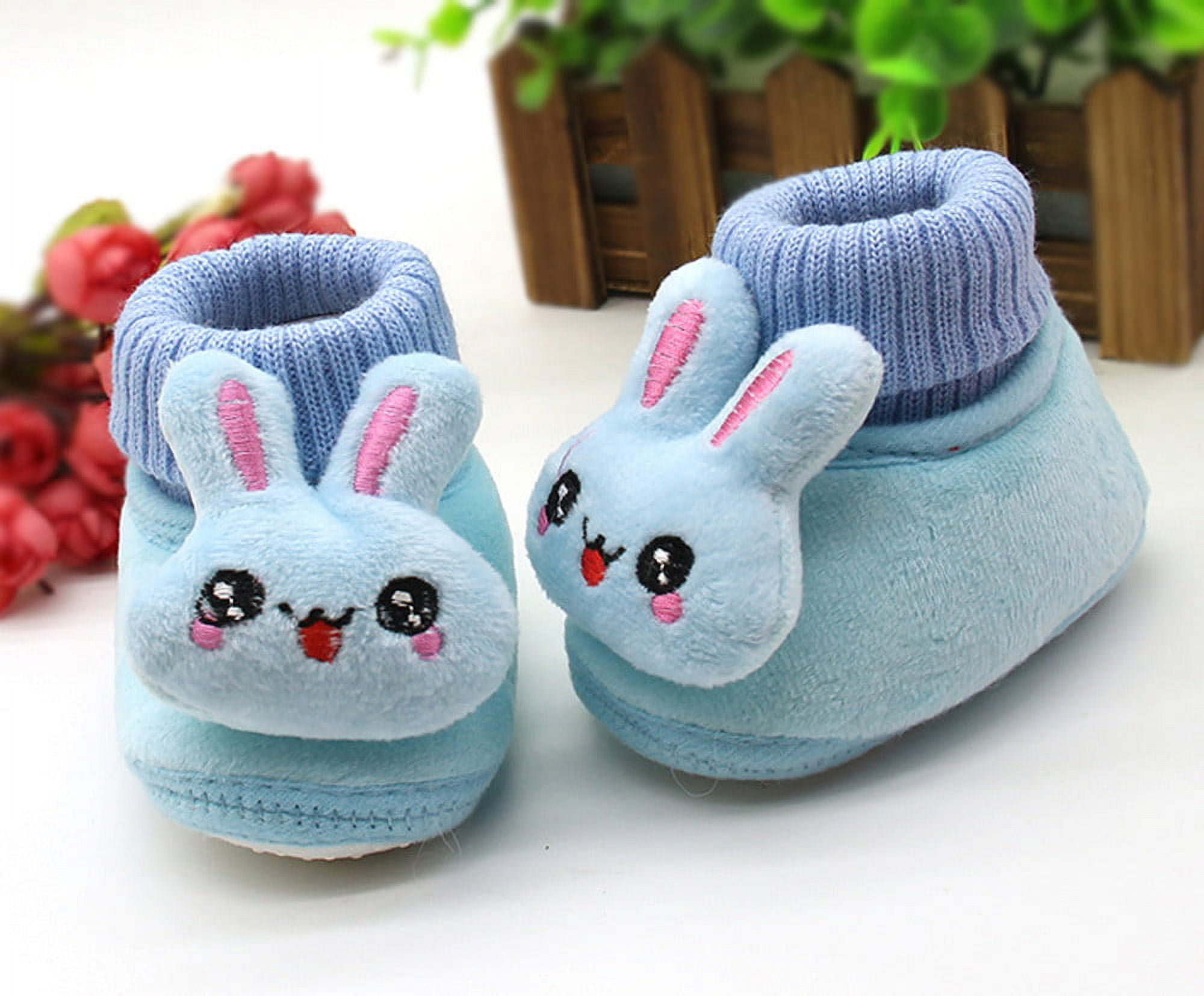 Sole Shoes Prewalker Baby Warm Cartoon Toddler Soft Shoes Rabbit Baby ...
