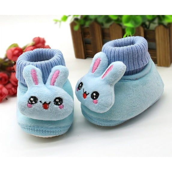 Sole Shoes Prewalker Baby Warm Cartoon Toddler Soft Shoes Rabbit Baby Shoes Size 5 Toddler Girl Shoes Girl Shoes Size 6