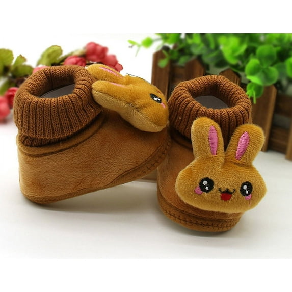 Sole Shoes Prewalker Baby Warm Cartoon Toddler Soft Shoes Rabbit Baby Shoes Size 5 Toddler Girl Shoes Girl Shoes Size 6