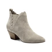 Sole Society Women's Candrah Suede Stacked Heel Ankle Bootie Gray Size 8.5