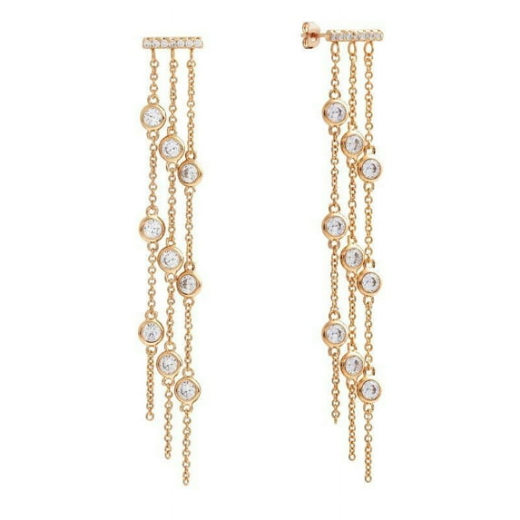 Sole du Soleil Lily Collection Women's 18K Gold Plated Dangle Fashion Earrings