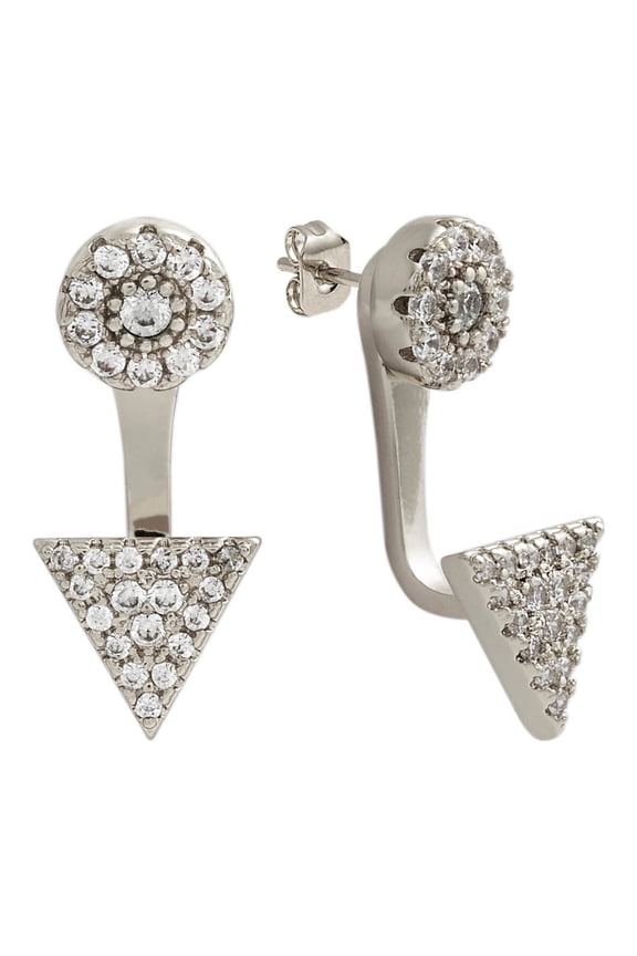 Lupine Collection Women's 18K Gold Plated Geometric Ear Jacket Fashion Earrings