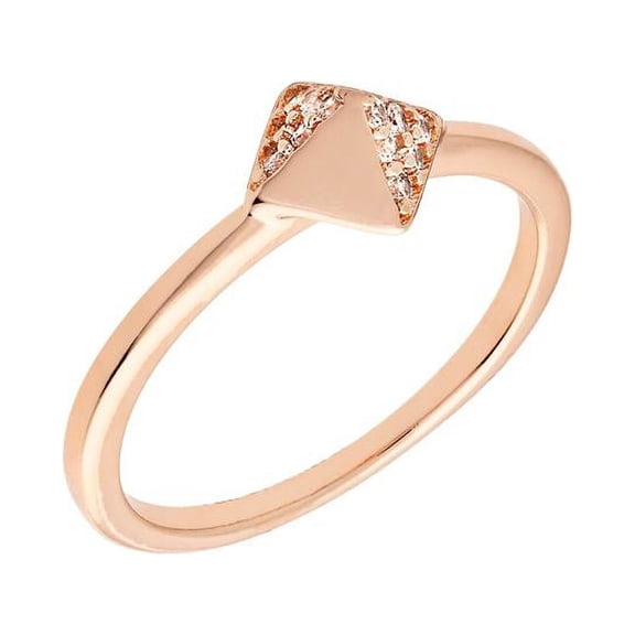 Sole du Soleil Lupine Collection Women's 18k Gold Plated Stackable Pyramid Fashion Ring