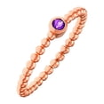 thumbnail image 1 of Sole du Soleil Marigold Collection Women's 18k RG Plated Purple Stone Stackable Fashion Ring Size 6, 1 of 3