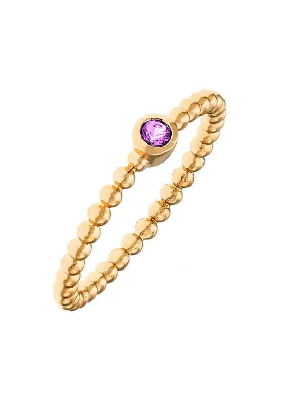 Marigold Collection Women's 18k YG Plated Stackable Fashion Ring
