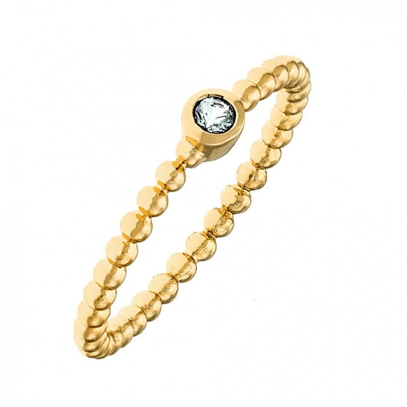 Sole du Soleil Marigold Collection Women's 18k YG Plated Stackable Fashion Ring Size 6