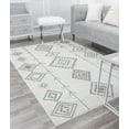 thumbnail image 1 of Soleil BR15L Native White Tribal Moroccan Light Gray Area Rug, 8'x10', 1 of 10