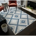 thumbnail image 1 of Soleil BR30B Kilim Navy Tribal Moroccan navy Area Rug, 2'x8', 1 of 7