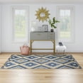 thumbnail image 1 of Soleil BR30J Kilim Denim Tribal Moroccan blue Area Rug, 2'x4', 1 of 9