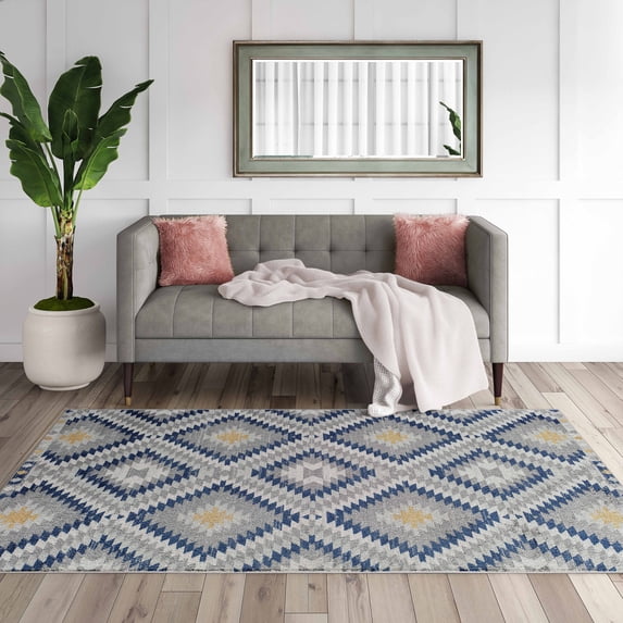 Soleil BR30L Sunset Tribal Moroccan gray Area Rug, 8'9"x12'
