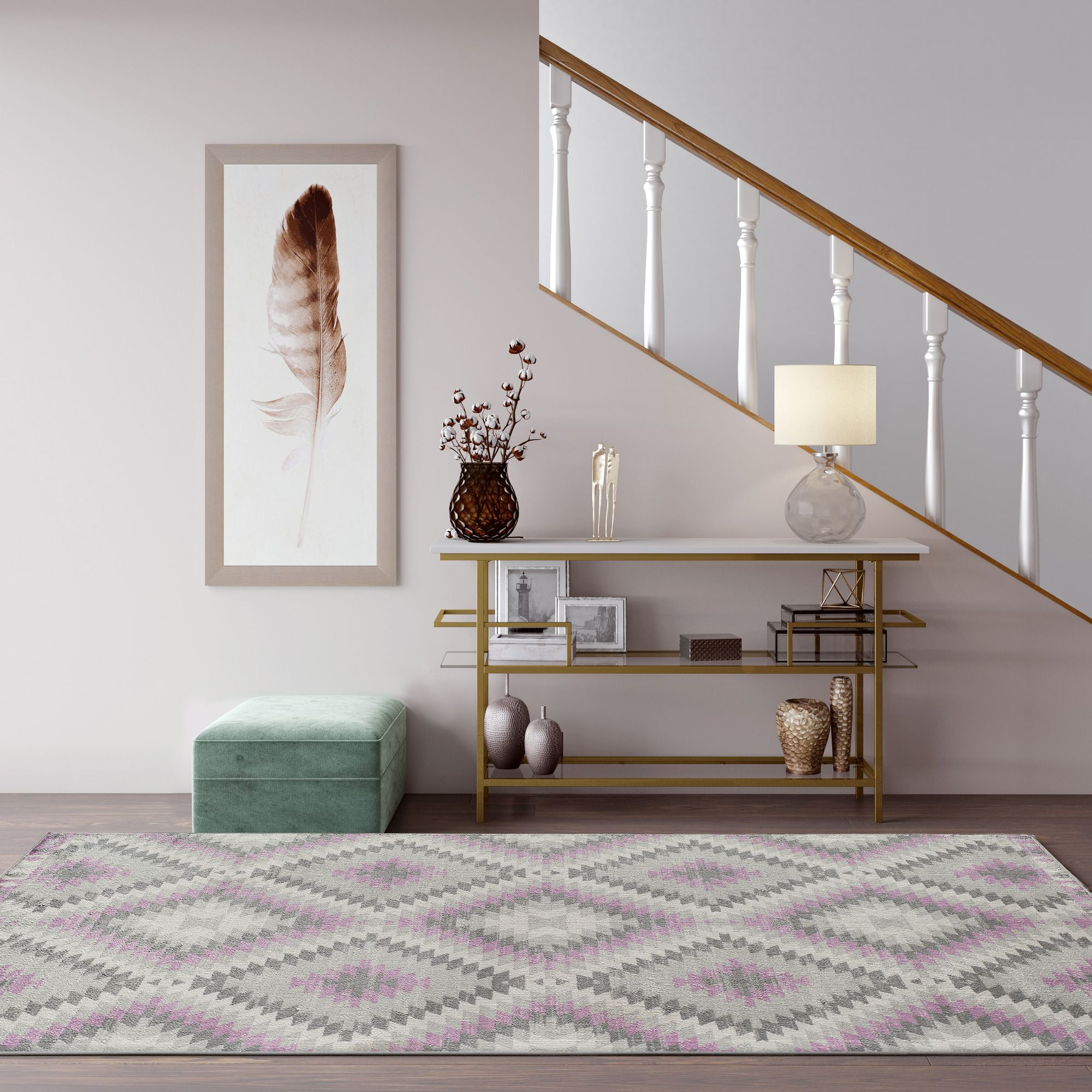 Soleil BR30N Taffy Tribal Moroccan gray Area Rug, 2'x4'