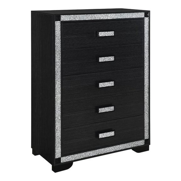 Soleil Charcoal Engineered Wood Bedroom Chest