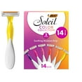 thumbnail image 1 of Soleil Smooth Colors Women'S Disposable Razors With Aloe Vera And Vitamin E Lubricating Strip For Enhanced Glide, With 3 Blades, 14 Count, 1 of 4