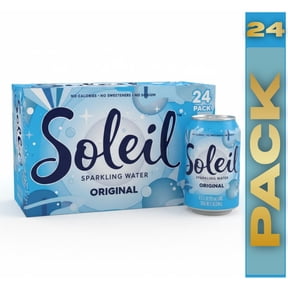 Soleil Sparkling Water, Orignal, 24 Pack 12 fl oz