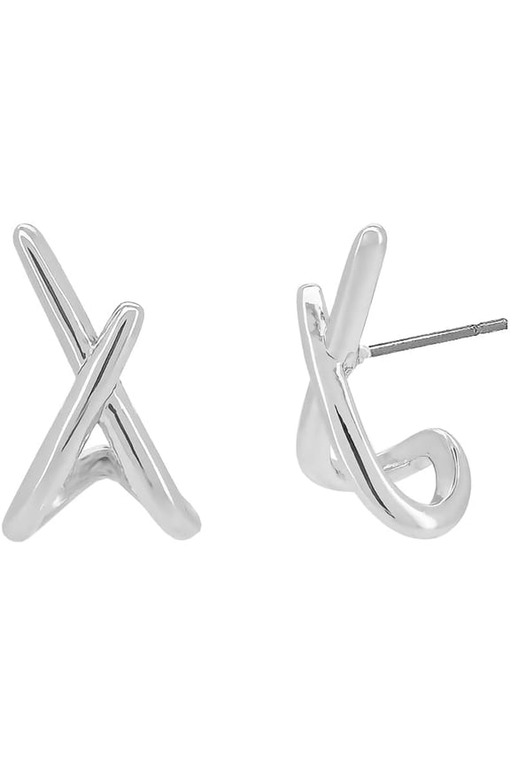 14K Gold Plated Illusion Stud Earrings for Women | Triple Huggie Hoop Earrings for One Hole| Trendy Simple Hypoallergenic Fashion Accessories Gold Jewelry Gifts for Womens