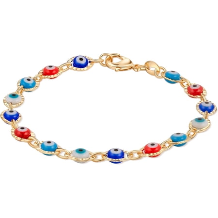Soleilie 18K Gold Plated Multi-Colored Evil Eye Bracelet (Women's) price history and forecast - Soleilie