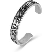 Soleilie Cuff Bracelet for Men Stainless Steel Open Cuff Bangle