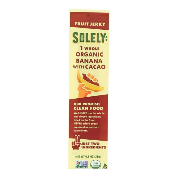 Solely Fruit - Fruit Jerky Banana Coco - Case of 12 - .8 OZ