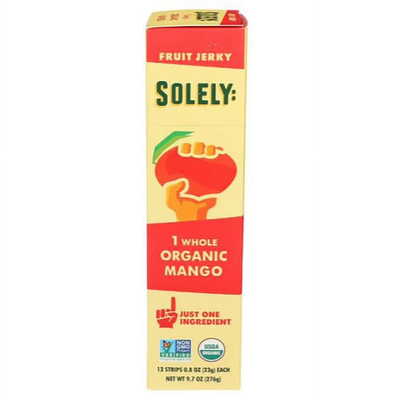 Solely Fruit Jerky Organic Mango 12 Pack(S)