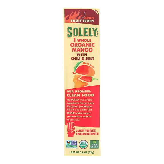 Solely - Fruit Jrky Mango W/chili - Case of 12-.8 OZ