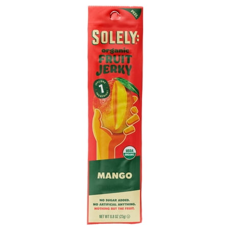 Solely Organic Mango Fruit Snack Jerky, Made with Real Fruit, 0.8 oz