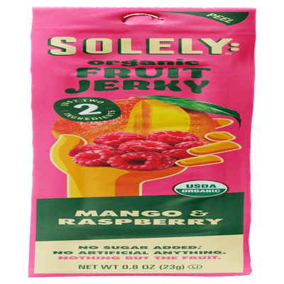 Solely Mango & Raspberry Organic Fruit Snack Jerky, 0.8 oz