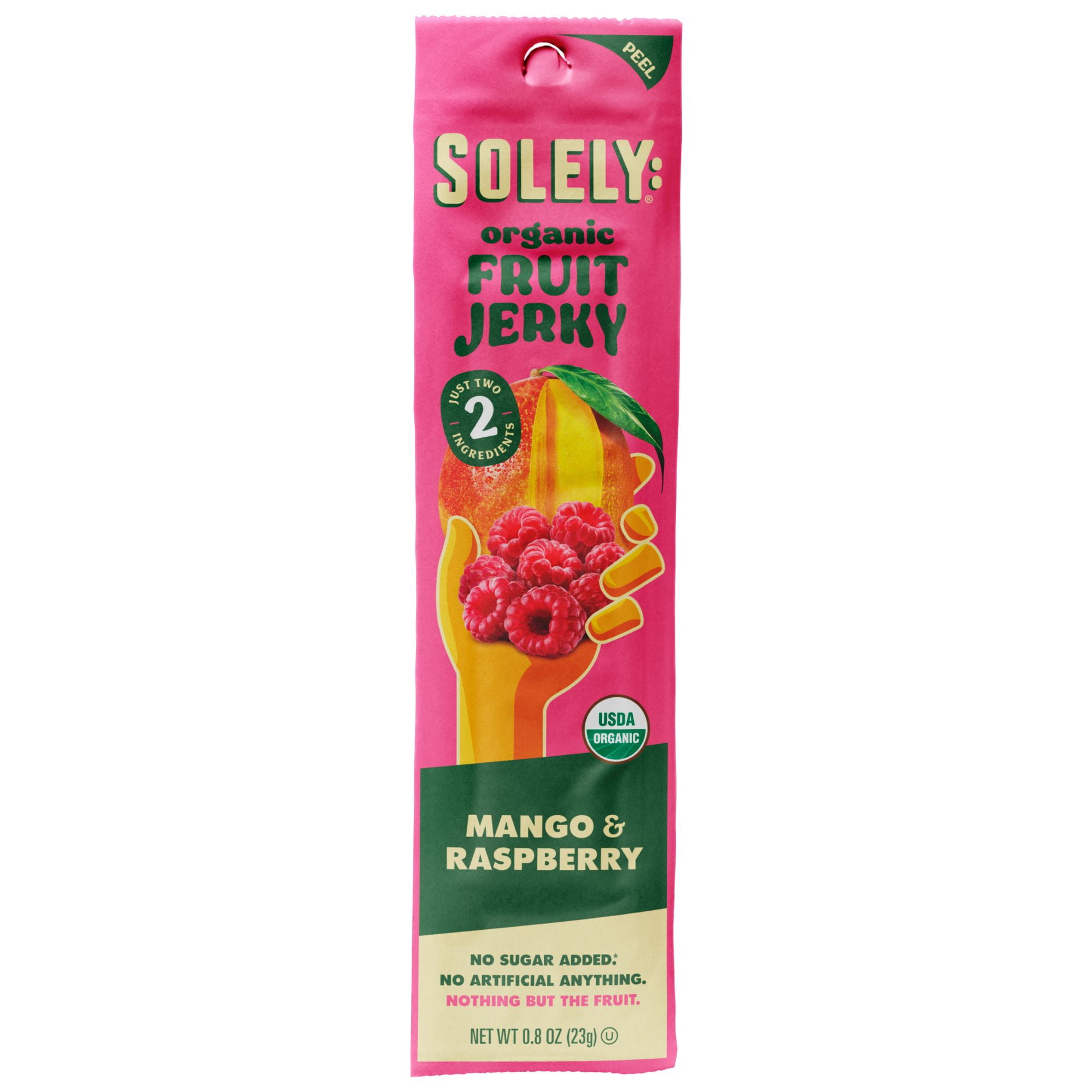 Solely Mango & Raspberry Organic Fruit Snack Jerky, 0.8 oz