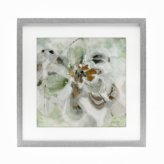 Stupell Industries Solemn Neutrals Abstraction Gray Framed Print Under Glass, design by Liz Jardine, 16 x 16