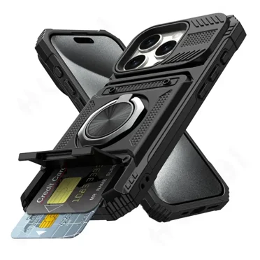 Solennerer Case For iPhone 16 15 14 13 12 11 Pro Max XS XR 8 7 Plus Magnetic Rotated Ring Kickstand Heavy Duty Drop Protection Wallet Cover