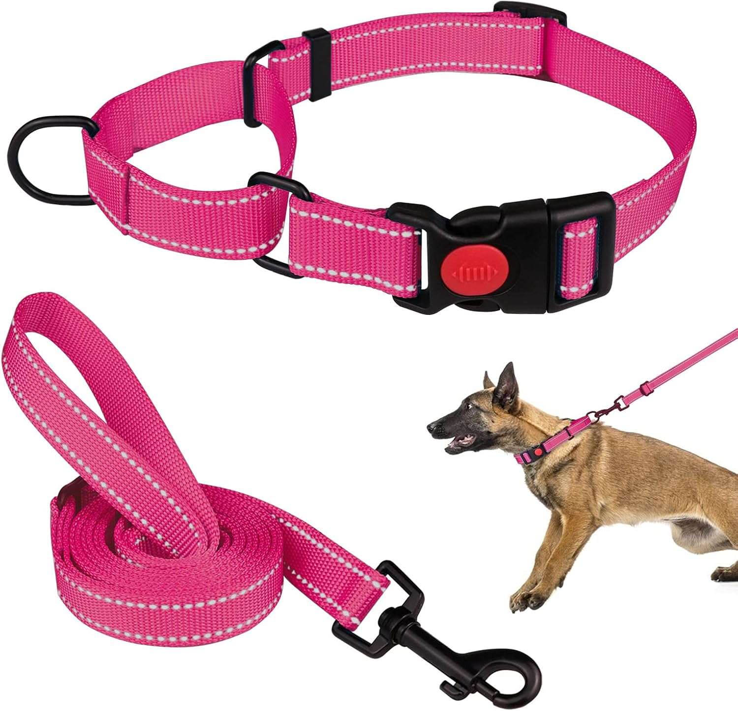 Solennerer Dog Collar Dog Leash Sets Heavy Duty Pet Leash Lead Rope for Small Medium Large Dogs Walking Running Training