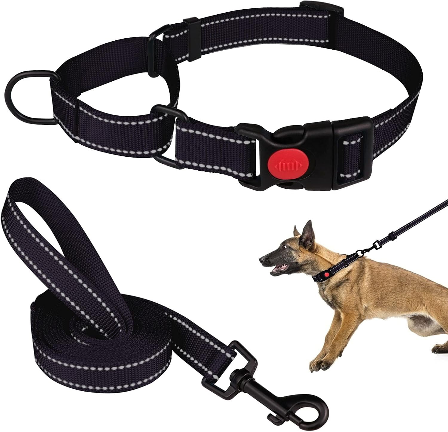 Solennerer Dog Collar Dog Leash Sets Heavy Duty Pet Leash Lead Rope for Small Medium Large Dogs Walking Running Training