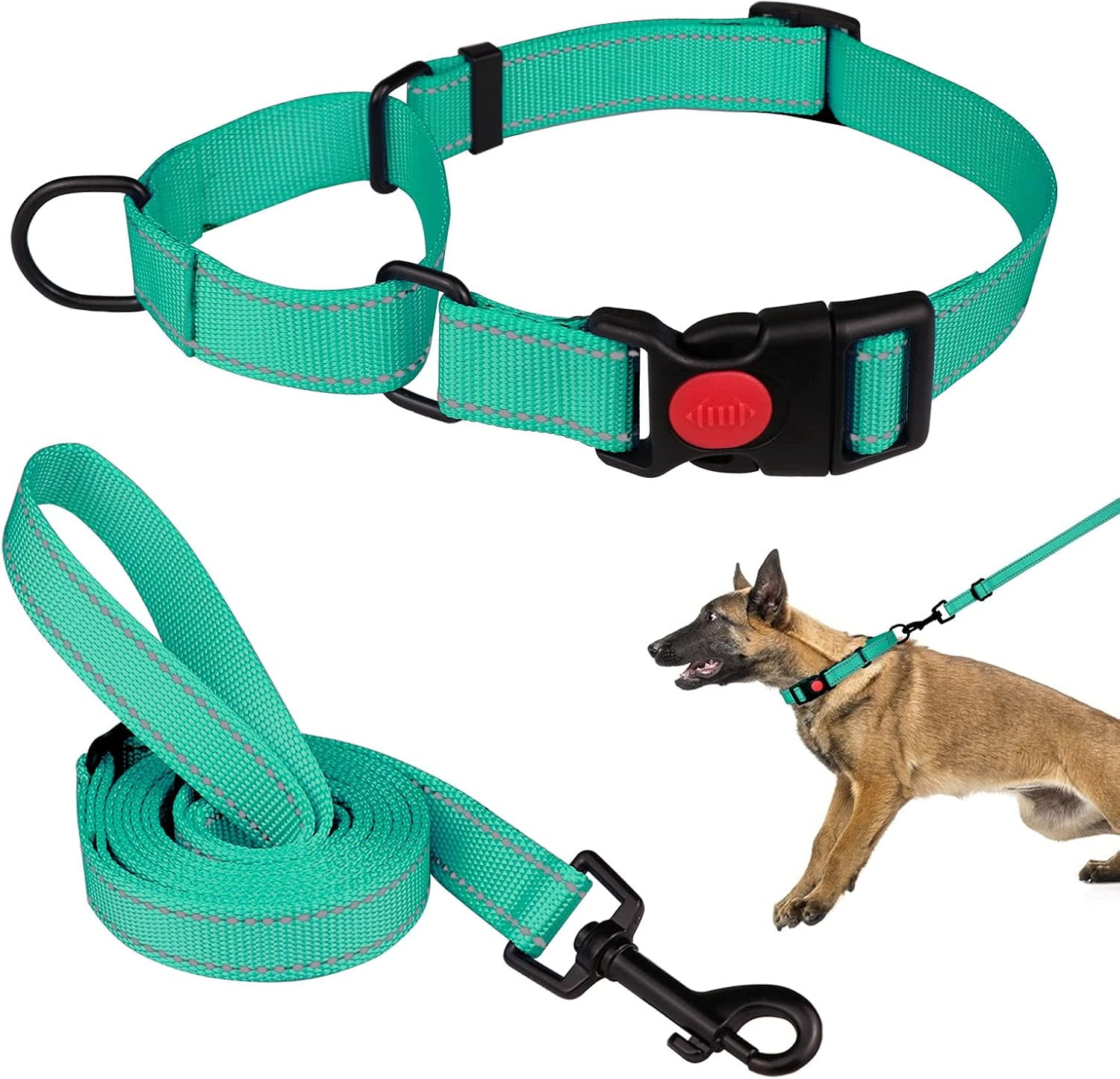 Solennerer Dog Collar Dog Leash Sets Heavy Duty Pet Leash Lead Rope for Small Medium Large Dogs Walking Running Training