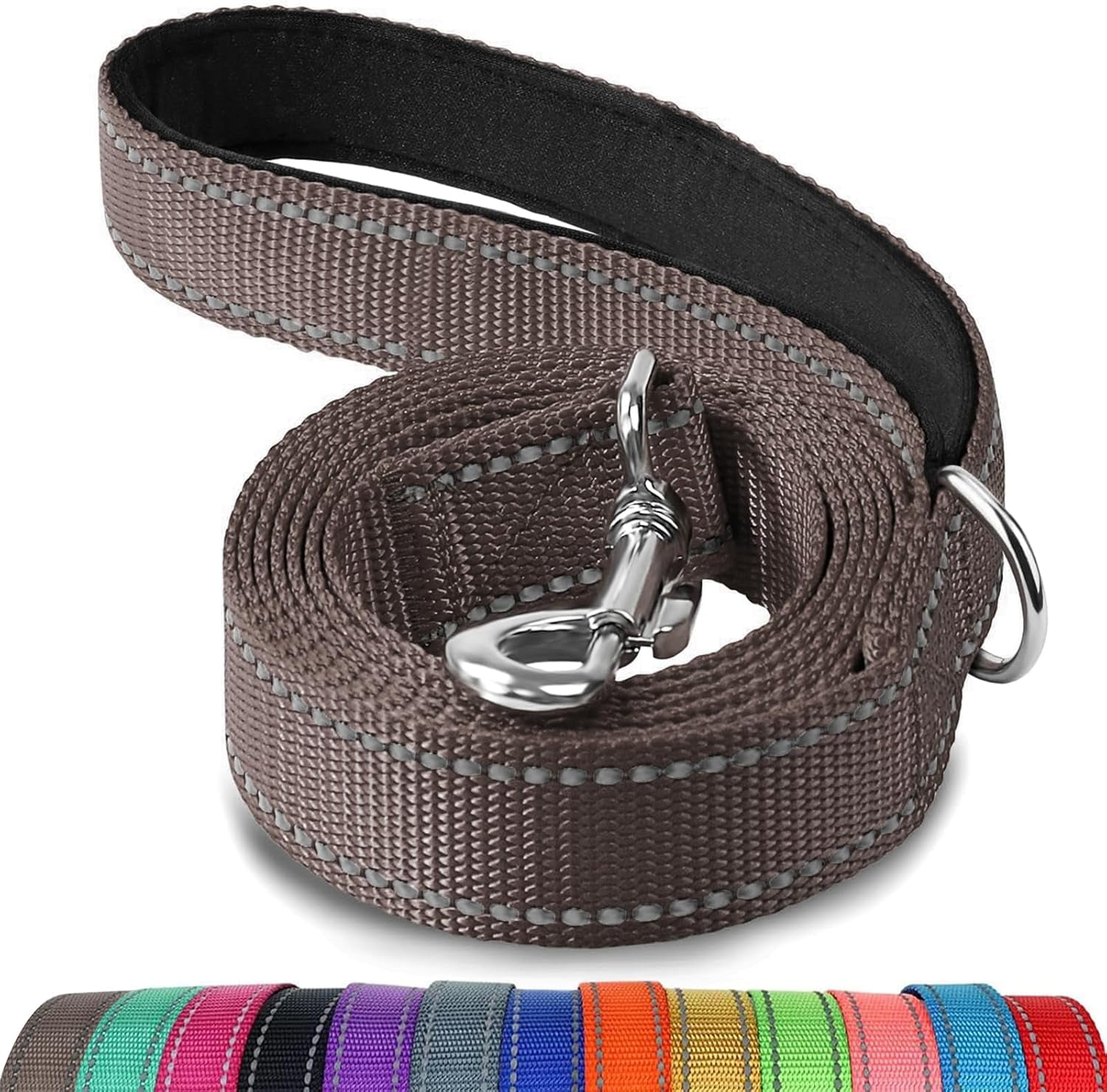 Solennerer Dog Leash Heavy Duty Pet Leash 2 Traffic Padded Handles Reflective Leash for Medium to Large Dogs