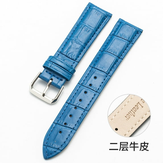 Solennerer Leather Watch band Alligator Grain Calfskin Replacement Strap Stainless Steel Buckle Bracelet for Men Women-18mm 19mm 20mm 21mm 22mm 24mm