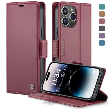 Gorilla Tech Leather Flip Kickstand Wallet Case For IPhone 17 Pro Max, 16, 15 Series - Magnetic Closure