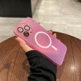 thumbnail image 1 of Solennerer Phone Case Applicable for IPhone 15promax Mobile Phone Case Ice Mist Magnetic Suction IPhone14 with Its Own Lens Film PC Matte Case, 1 of 7