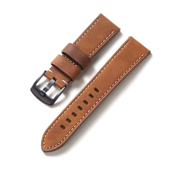 Solennerer Retro Leather Strap Smart Quick Release Cowhide Hand Leather Strap 20/22/24mm
