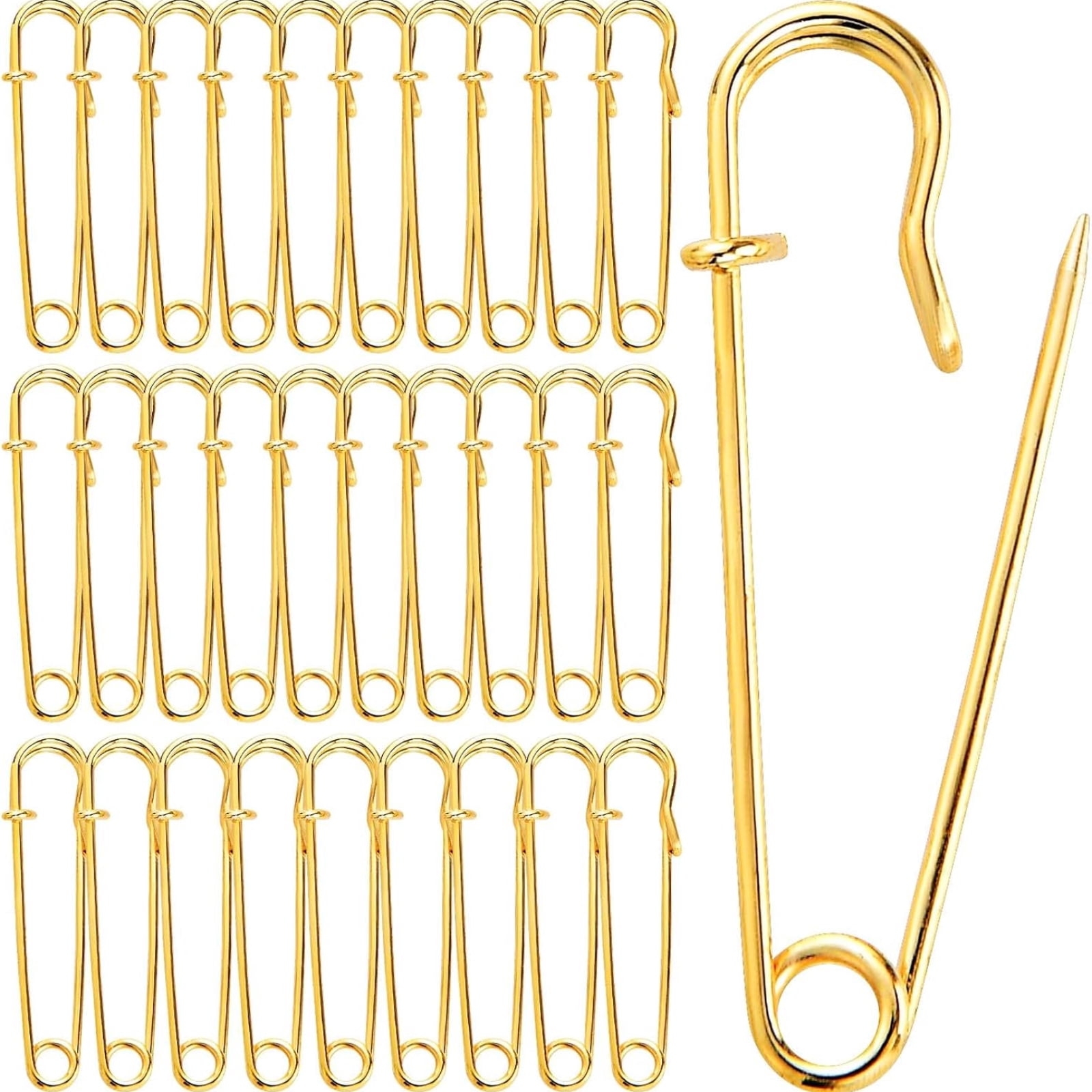 Solennerer Safety Pins Extra Large Heavy Duty - 20PCS 4Inch Blanket Pins, Strong & Sturdy Bulk Pins for Blankets, Skirts, Crafts, Kilts - Gold