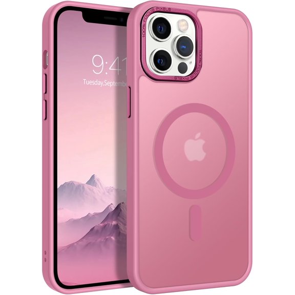 Solennerer for iPhone 12 Pro Max Case, iPhone 12 Pro Max Magnetic Phone Case Compatible with MagSafe, Translucent Matte Shockproof Anti-Fingerprint Phone Slim Case for iPhone 12 Pro Max 6.7", Black