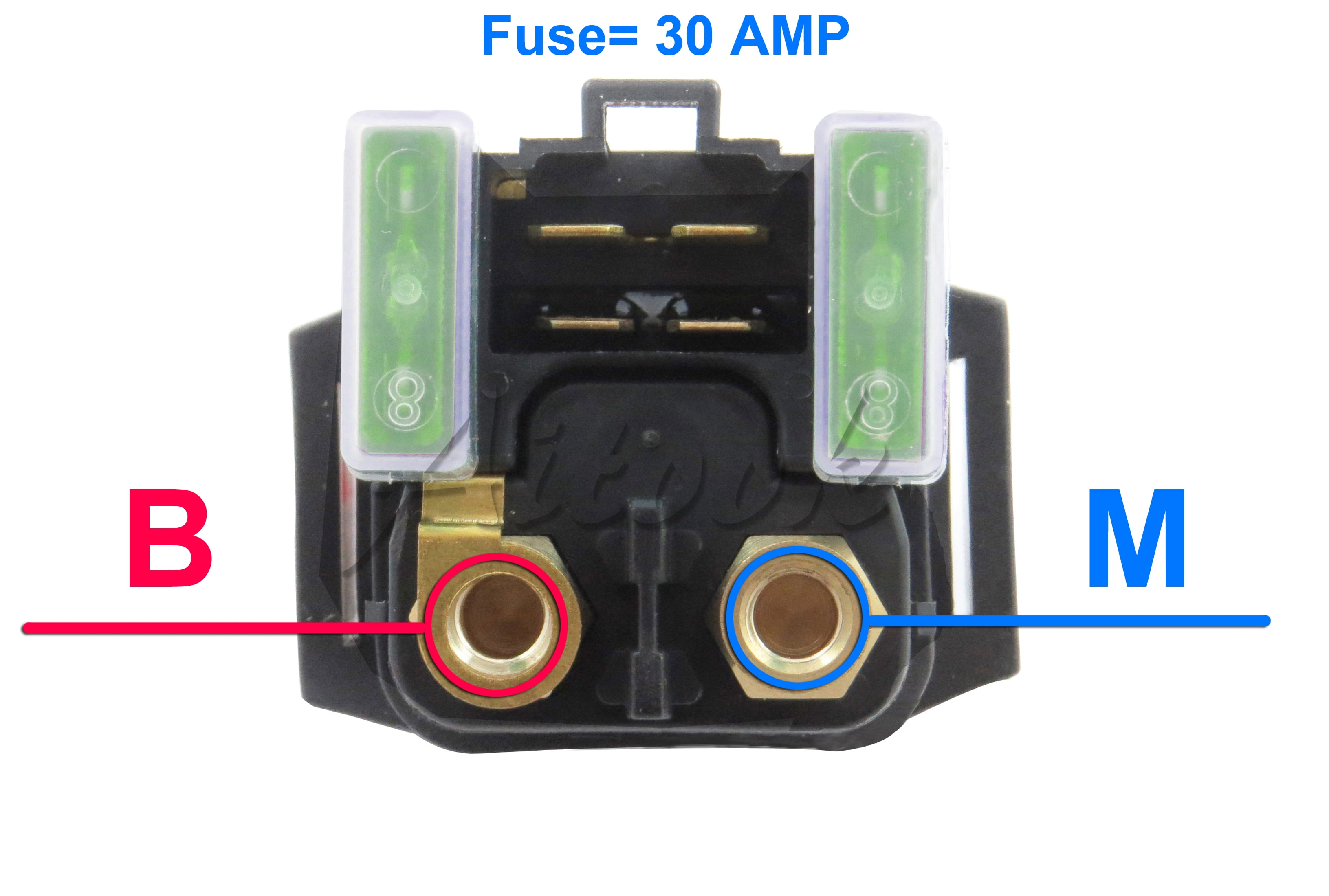 Starter Solenoid Relay For Yamaha Warrior 350 YFM350X ATV (1987-2013) – 4 Pins, Black