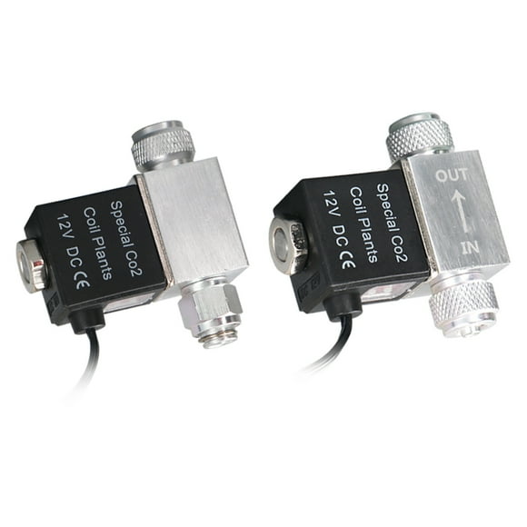 Solenoid Valve for Aquarium CO2 System Regulator DC 12V Output Connect M10*1 External Thread Single Head Noiseless Low Temperature Version