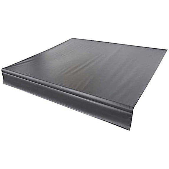 Solera Universal V000334368 Vinyl RV Awning Replacement Fabric Solid Black 13 (12'4")
