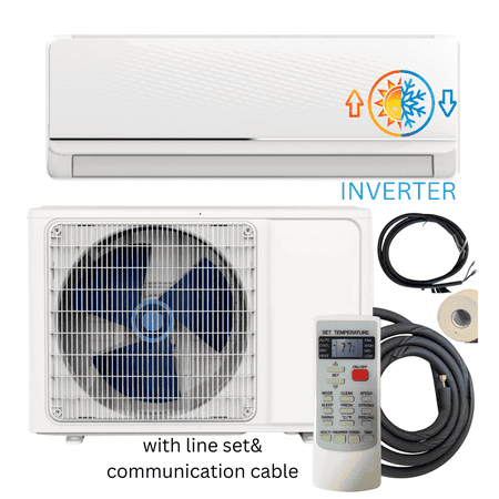 Soleus Air 12,000 BTU Mini Split Air Conditioner & Heater, 17 SEER2 Wall-Mounted AC, Cools Up to 550 Sq. Ft, White