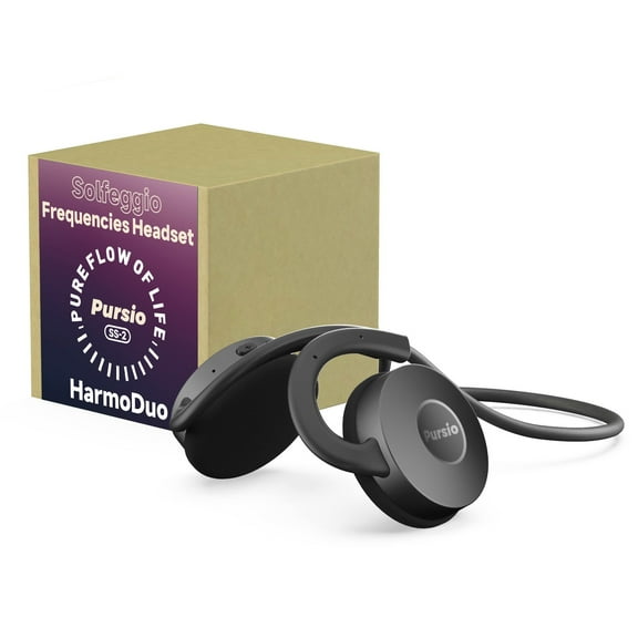 Solfeggio frequencies Sound Therapy Machine – 12 Healing Frequency Generator with Schumann Resonance 7.83Hz, Gamma 40Hz, 432Hz, 528Hz, Chakra Tibetan Singing Bowl Meditation Device, HarmoDuo