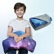 Solfres Lap Pad: 20x23in, 7 lbs, Galaxy Stars, Glass Beads - Kids, Teens, Sleep Therapy