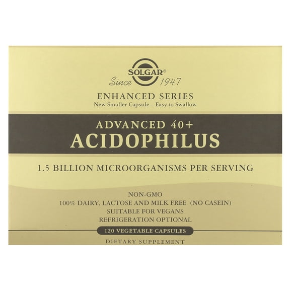 Solgar Advanced 40+ Acidophilus Vegetable Capsules - 120 ct
