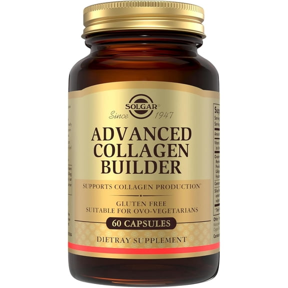 Solgar Advanced Collagen Builder with Vitamin C, Ovoderm, Coenzyme Q10 & Silica, 60 Capsules